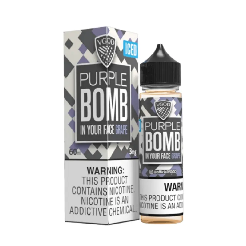 جویس انگور یخ‌ بمب ویگاد | juice vgod grape iced bomb