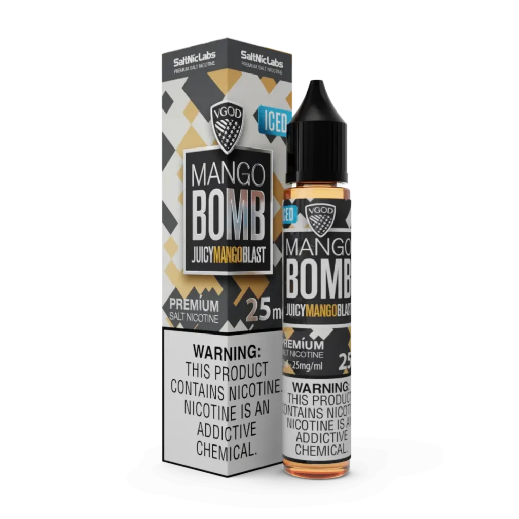 سالت انبه یخ بمب ویگاد | vgod mango bomb iced